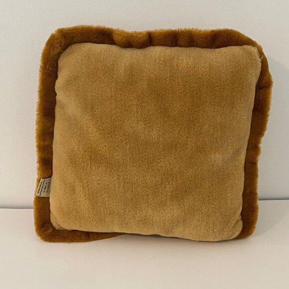 JAAG Plush 3D Cat Kitten Pillow Stuffed Animal Toy 12" Square Brown White - Picture 2 of 7